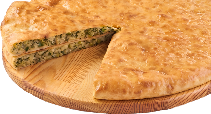 Осетинский пирог с сыром и зеленью